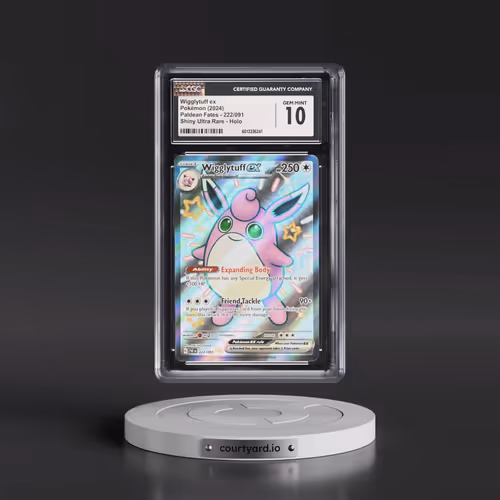 2024 Paldean Fates - PAF EN #222/091 Wigglytuff ex - Shiny Ultra Rare Holo (CGC 10 GEM MINT)