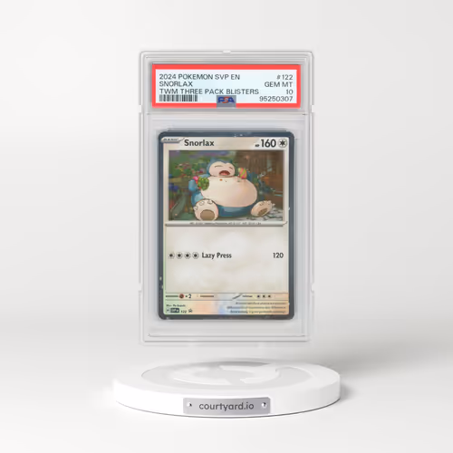 2024 Pokémon Svp EN-SV Black Star Promo #122 Snorlax - Twilight Masquerade Three Pack Blisters (PSA 10 GEM MINT)