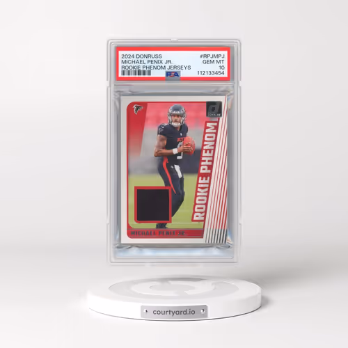 2024 Panini Donruss Rookie Phenom Jerseys #RPJMPJ Michael Penix Jr. (PSA 10 GEM MINT)
