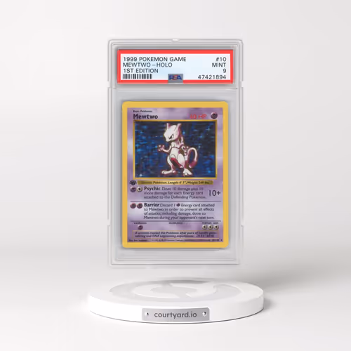 1999 Pokémon Game #10 Mewtwo - 1st Edition Holo (PSA 9 MINT)