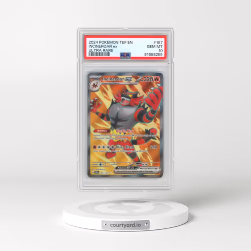 2024 Pokémon Tef EN-Temporal Forces #187 Incineroar EX - Holo Ultra Rare (PSA 10 GEM MINT)