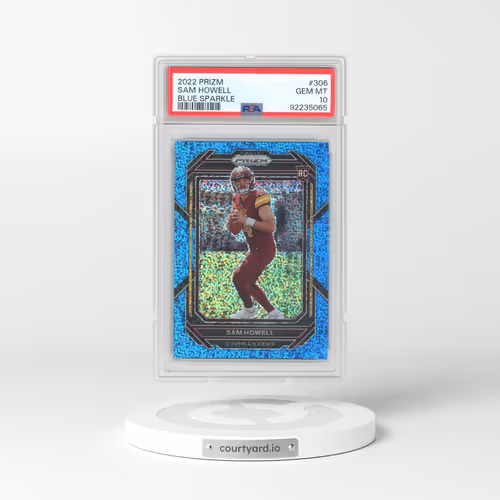 2022 Panini Prizm #306 Sam Howell - Blue Sparkle (PSA 10 GEM MINT)