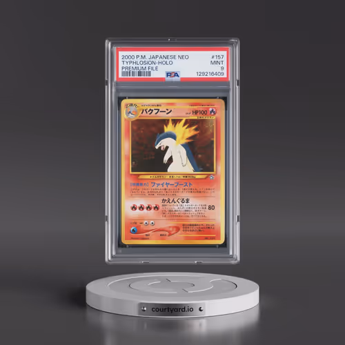 2000 Pokémon Neo #157 Typhlosion - Holo Premium File (PSA 9 MINT)