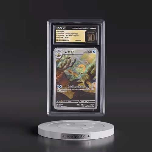 2023 Pokémon Card 151 #180/165 Omanyte - Art Rare Holo (CGC 10 PRISTINE)