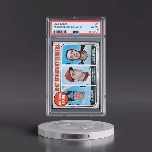 1968 Topps #12 AL Strikeout Leaders (PSA 6 EX-MT)