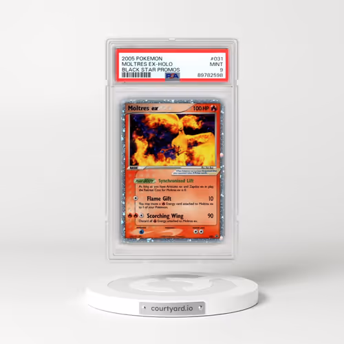 2005 Pokémon Black Star Promos #031 Moltres EX - Holo Holo (PSA 9 MINT)