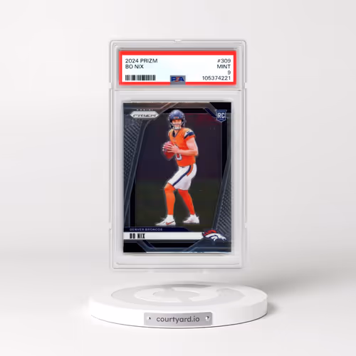 2024 Panini Prizm #309 Bo Nix (PSA 9 MINT)