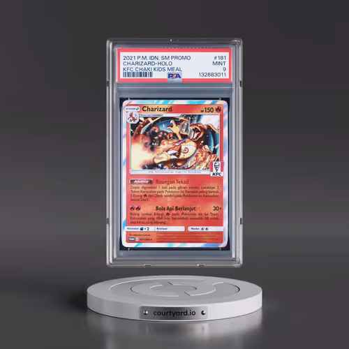 2021 Pokémon SM Promo #181 Charizard - Holo Kfc Chaki Kids Meal (PSA 9 MINT)