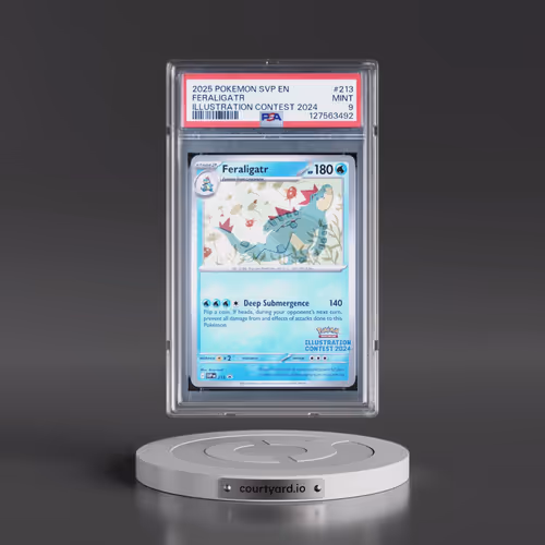 2025 Pokémon Svp EN-SV Black Star Promo #213 Feraligatr - Illustration Contest 2024 (PSA 9 MINT)