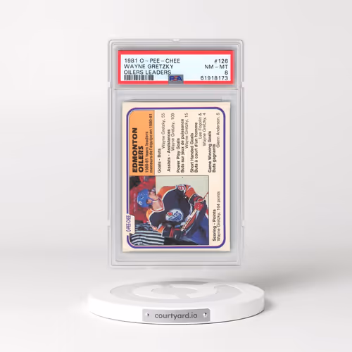 1981 O-Pee-Chee #126 Wayne Gretzky - Oilers Leaders (PSA 8 NM-MT)