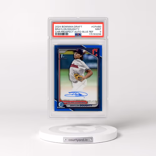 2024 Bowman Draft Chrome Prospect Autographs #CPABD Braylon Doughty - Blue Refractor (PSA 9 MINT)