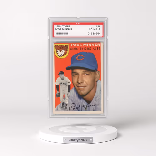 1954 Topps #28 Paul Minner (PSA 6 EX-MT)