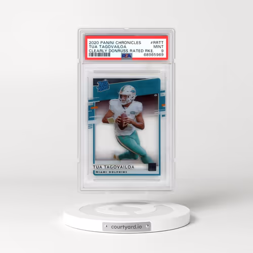 2020 Panini Chronicles Clearly Donruss Rated Rookies #RRTT Tua Tagovailoa (PSA 9 MINT)