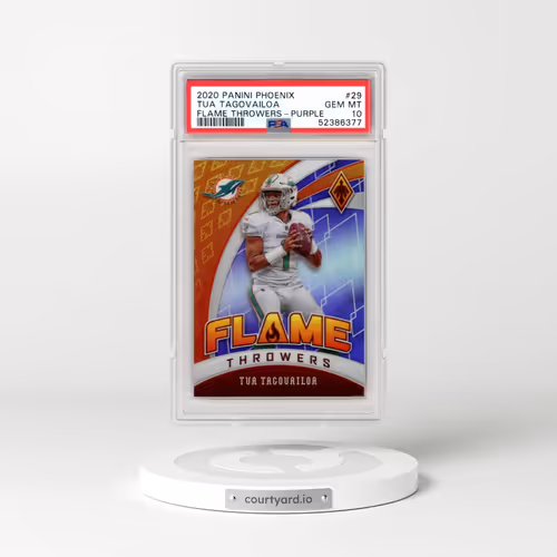 2020 Panini Phoenix Flame Throwers #29 Tua Tagovailoa - Purple (PSA 10 GEM MINT)