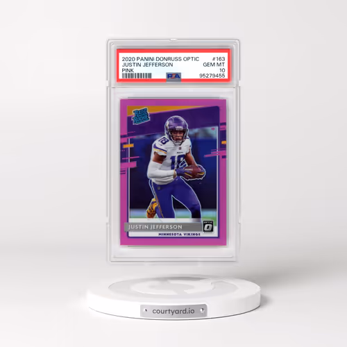 2020 Panini Donruss Optic #163 Justin Jefferson - Pink (PSA 10 GEM MINT)