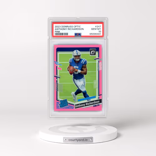 2023 Panini Donruss Optic #247 Anthony Richardson - Pink (PSA 10 GEM MINT)