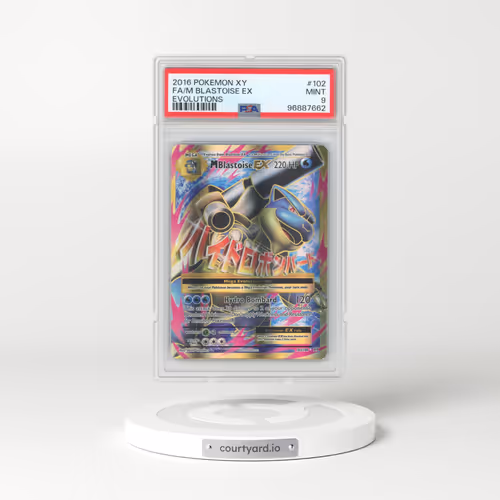 2016 Pokémon XY Evolutions #102 M Blastoise EX - Holo Full Art (PSA 9 MINT)