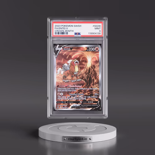 2023 Pokémon Sword and Shield Crown Zenith #GG36 Entei V - Holo Full Art (PSA 9 MINT)