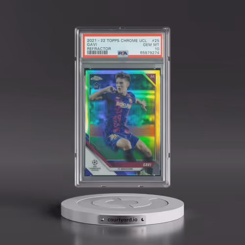 2021 Topps Chrome UEFA Champions League #25 Gavi - Refractor (PSA 10 GEM MINT)