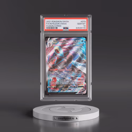 2021 Pokémon Sword & Shield Fusion Strike #079 Inteleon Vmax - Full Art (PSA 10 GEM MINT)