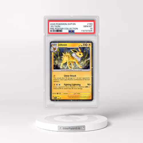 2025 Pokémon Svp EN-SV Black Star Promo #169 Jolteon - Prismatic Evolutions Poster Collection (PSA 1