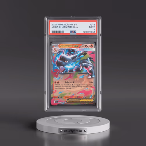 2025 Pokémon Pfl EN-Phantasmal Flames #013 Mega Charizard X EX - Holo (PSA 9 MINT)