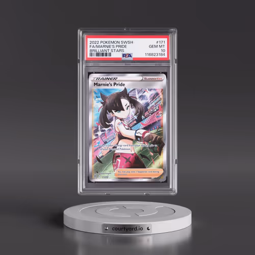 2022 Pokémon Sword & Shield Brilliant Stars #171 Marnie's Pride - Full Art (PSA 10 GEM MINT)