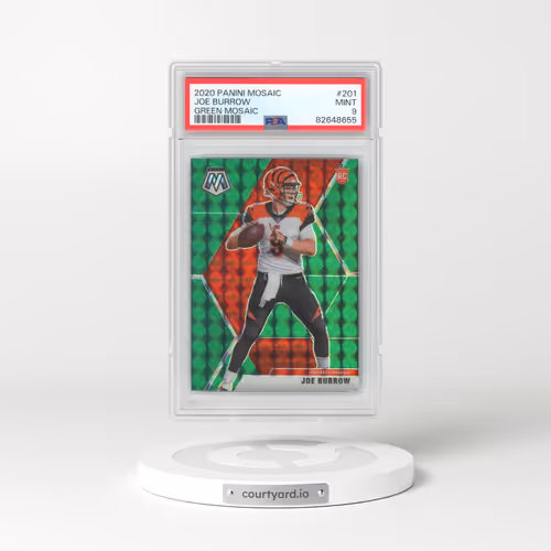 2020 Panini Mosaic #201 Joe Burrow - Green Mosaic (PSA 9 MINT)