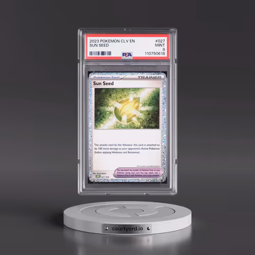 2023 Pokémon CLV-Trading Card Game Classic Venusaur & Lugia EX Deck #027 Sun Seed (PSA 9 MINT)