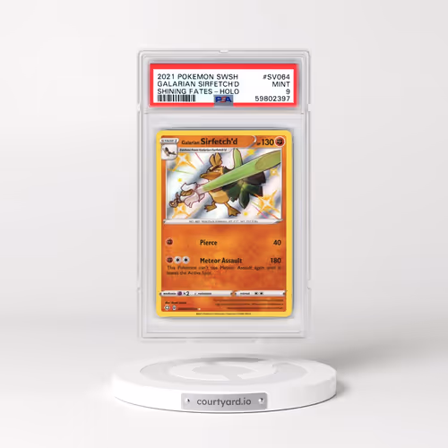 2021 Pokémon Sword & Shield Shining Fates #SV064 Galarian Sirfetch'd - Holo (PSA 9 MINT)