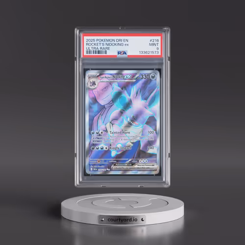 2025 Pokémon Dri EN-Destined Rivals #216 Team Rocket's Nidoking EX - Holo Ultra Rare (PSA 9 MINT)