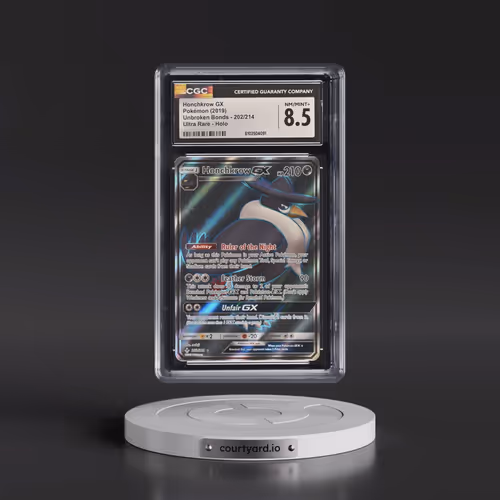 2019 Unbroken Bonds #202/214 Honchkrow GX - Ultra Rare Holo (CGC 8.5 NM-MT+)