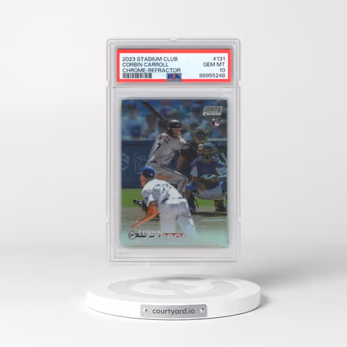 2023 Topps Stadium Club #131 Corbin Carroll - Chrome-Refractor (PSA 10 GEM MINT)