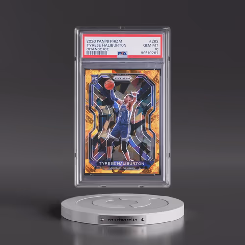 2020 Panini Prizm #262 Tyrese Haliburton - Orange Ice (PSA 10 GEM MINT)