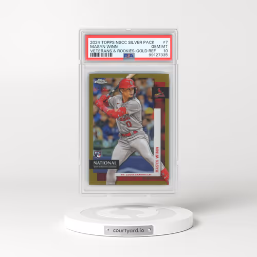 2024 Topps National Sports Collectors Convention Silver Pack Veterans and Rookies #7 Masyn Winn - Gold Refractor (PSA 10 GEM MINT)