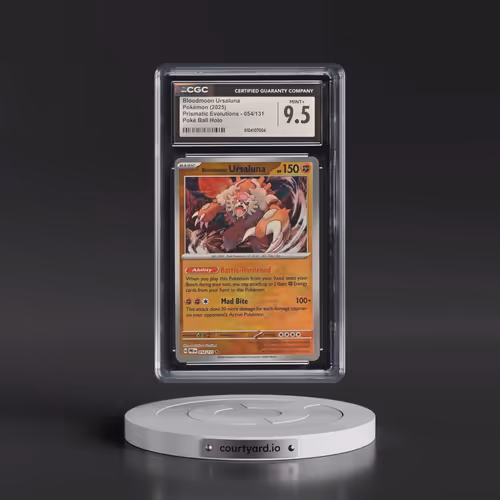 2025 Pokémon Pre EN-Prismatic Evolutions #054 Bloodmoon Ursaluna - Reverse Holo Poke Ball (CGC 9.5 M