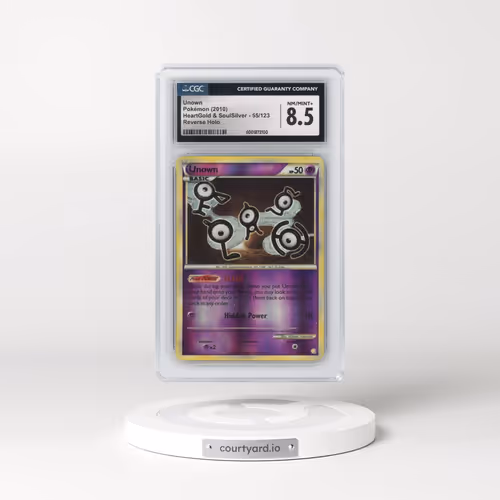 2010 HeartGold & SoulSilver #55/123 Unown - Reverse Holo (CGC 8.5 NM-MT+)