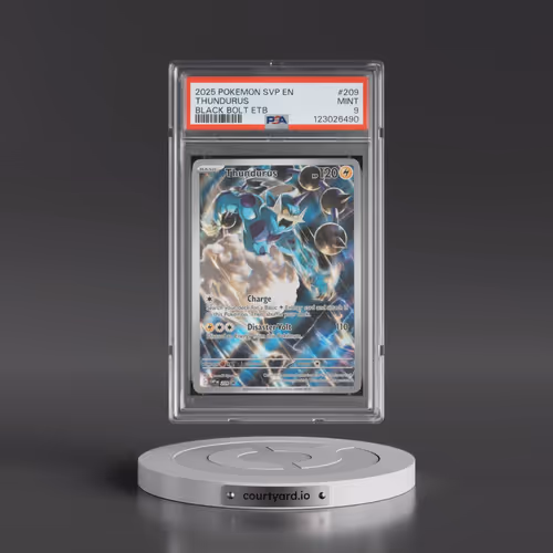2025 Pokémon Svp EN-SV Black Star Promo #209 Thundurus - Black Bolt Elite Trainer Box (PSA 9 MINT)