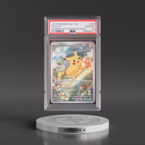 2024 Pokémon SV-P Promo #218 Pikachu - Summer of Pokeca Is Here! Promo Card Get Campaign Pack (PSA 10 GEM MINT)