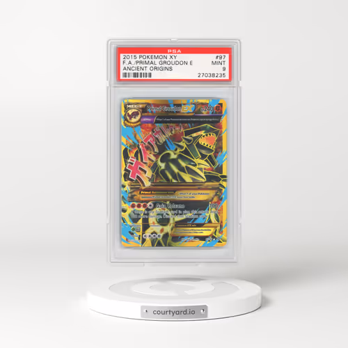 2015 Pokémon XY Ancient Origins #97 Primal Groudon EX - Holo Full Art (PSA 9 MINT)