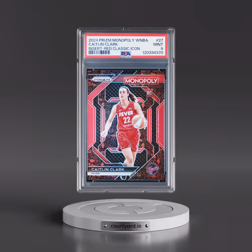 2024 Panini Prizm Monopoly WNBA Insert #WNBA27 Caitlin Clark - Red Classic Icon (PSA 9 MINT)