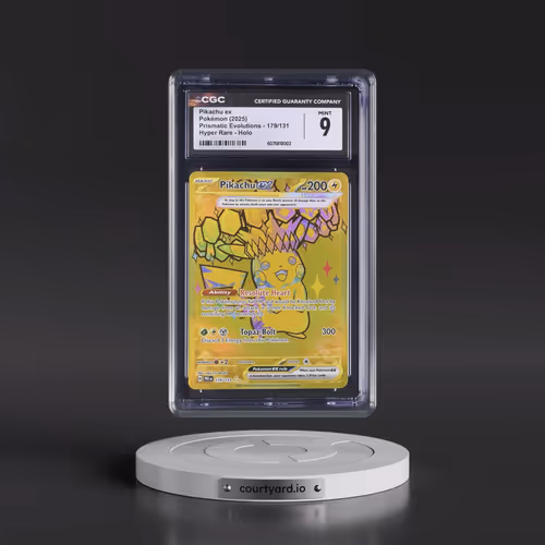 2025 Pokémon Pre EN-Prismatic Evolutions #179 Pikachu EX - Holo Hyper Rare (CGC 9 MINT)