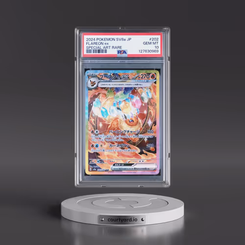 2024 Pokémon Sv8a-Terastal Fest EX #202 Flareon EX - Holo Special Art Rare (PSA 10 GEM MINT)