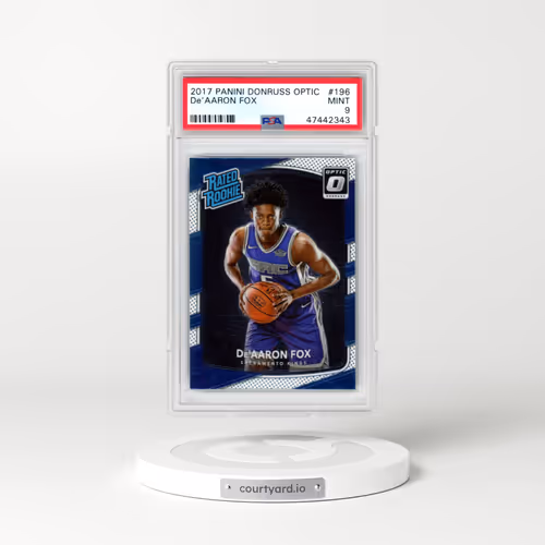 2017 Panini Donruss Optic #196 DE'Aaron Fox (PSA 9 MINT)