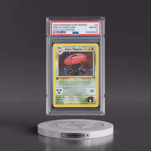 2000 Pokémon Gym Heroes #5 Erika's Vileplume - 1st Edition Holo (PSA 8 NM-MT)