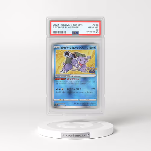 2022 Pokémon GO #018 Radiant Blastoise - Holo (PSA 10 GEM MINT)