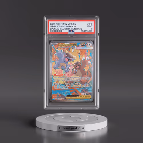 2025 Pokémon Meg EN-Mega Evolution #182 Mega Kangaskhan EX - Holo Special Illustration Rare (PSA 9 M