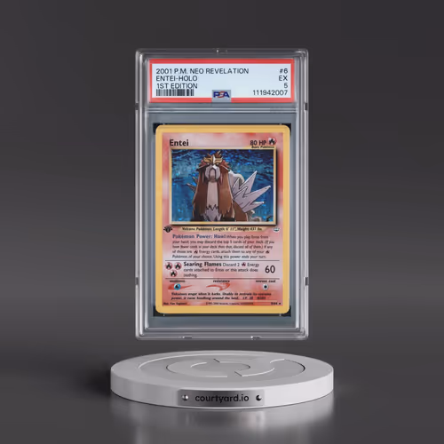 2001 Pokémon Neo Revelation #6 Entei - 1st Edition Holo (PSA 5 EX)