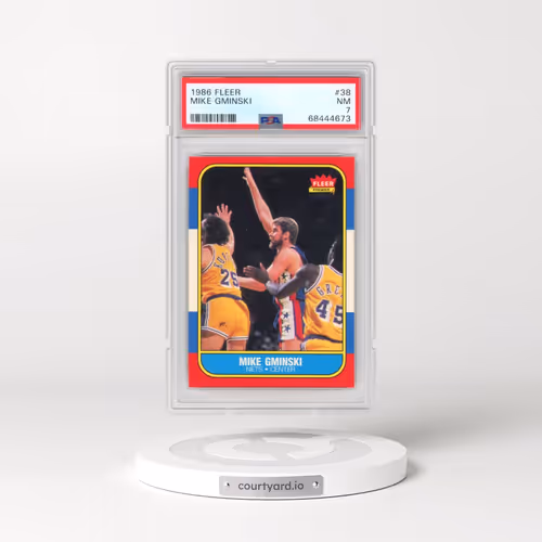 1986 Fleer #38 Mike Gminski (PSA 7 NM)