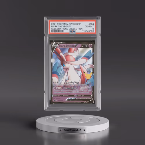 2021 Pokémon Swsh Black Star Promo #134 Dark Sylveon V - Holo Celebrations Collection (PSA 10 GEM MI